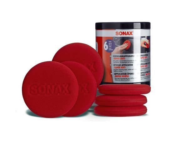 Супермягкая губка-аппликатор 6 шт SONAX Schwammapplikator Super Soft (417641)