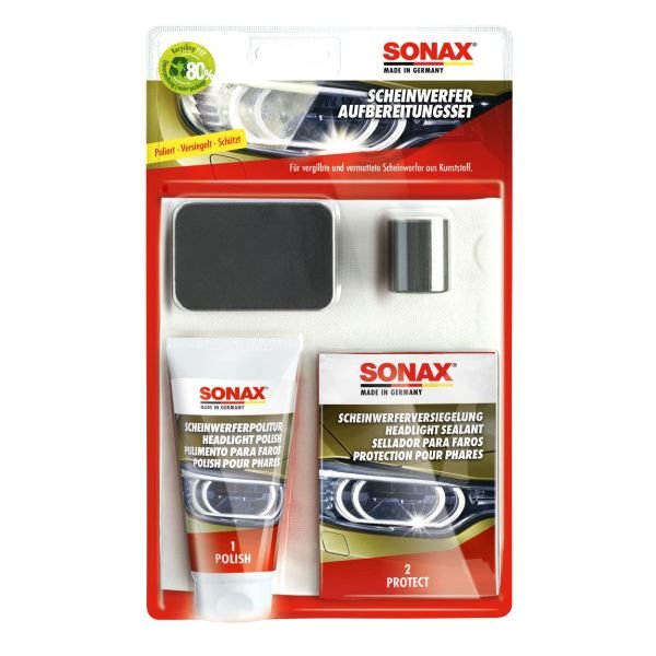 Набор Sonax для полировки пластиковых фар (405941) Набор Sonax для полировки пластиковых фар (405941)