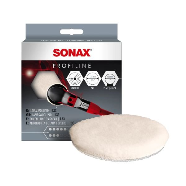Полировальный круг Sonax Profiline LammwollPad из натуральной овечьей шерсти 133мм (493141) Полировальный круг Sonax Profiline LammwollPad из натуральной овечьей шерсти 133мм (493141)