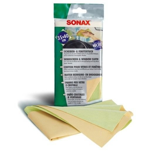 Двухслойная салфетка из микрофибры и синтетической замши для стекла SONAX Scheiben&FensterTuch 35х40 (416700) Двухслойная салфетка из микрофибры и синтетической замши для стекла SONAX Scheiben&FensterTuch 35х40 (416700)