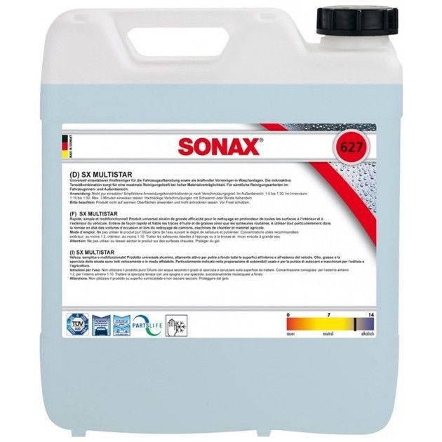 Очиститель интерьера салона и кузова Sonax универсальный SX MultiStar 10 л (627600)