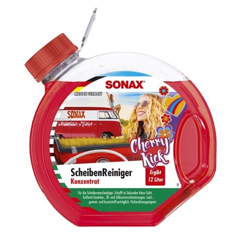Концентрат омывателя стекла летний 1:3 Sonax Cherry Kick 3л (392400) Концентрат омывателя стекла летний 1:3 Sonax Cherry Kick 3л (392400)