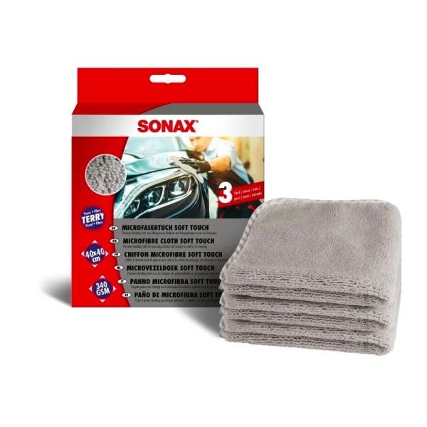 Мягкая салфетка из микрофибры Sonax Microfasertuch soft touch 3шт (451000) Мягкая салфетка из микрофибры Sonax Microfasertuch soft touch 3шт (451000)