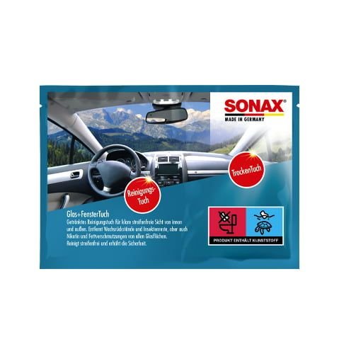 Салфетка Sonax Glas+Fenstertuch для удаления воска со стекла 1шт (418100) Салфетка Sonax Glas+Fenstertuch для удаления воска со стекла 1шт (418100)