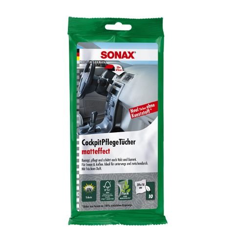 Салфетки матовые по уходу за пластиком салона автомобиля Sonax Plastic care wipes matt 10шт (415800) Салфетки матовые по уходу за пластиком салона автомобиля Sonax Plastic care wipes matt 10шт (415800)