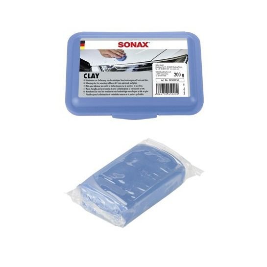 Шлифующая масса для очистки кузова SONAX Clay Lackpeeling синяя глина 200г (450205) Шлифующая масса для очистки кузова SONAX Clay Lackpeeling синяя глина 200г (450205)
