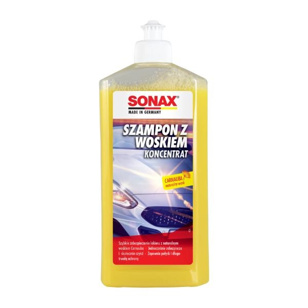 Автошампунь-концентрат Sonax Wash and Wax с воском 500мл (313200) Автошампунь-концентрат Sonax Wash and Wax с воском 500мл (313200)